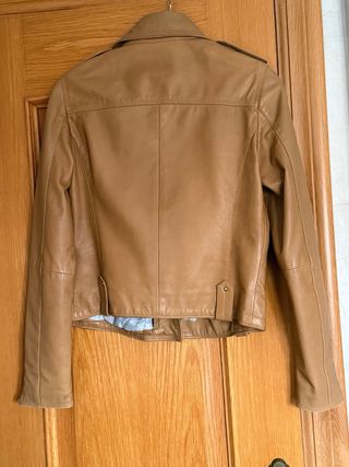 Cazadora Piel Massimo Dutti Marrón