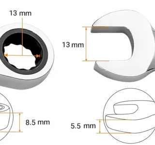 Llave Ratio 13mm con carraca