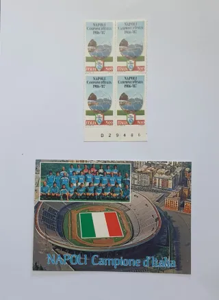 Francobolli Napoli Campioni d'Italia 86/87
