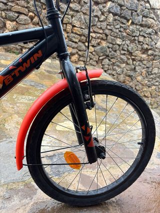 Bicicleta 20 negra y naranja