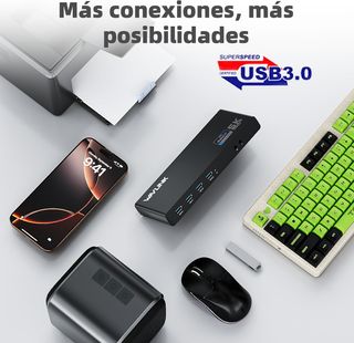 Base WAVLINK DisplayLink 5K 2 Monitores HDMI DP