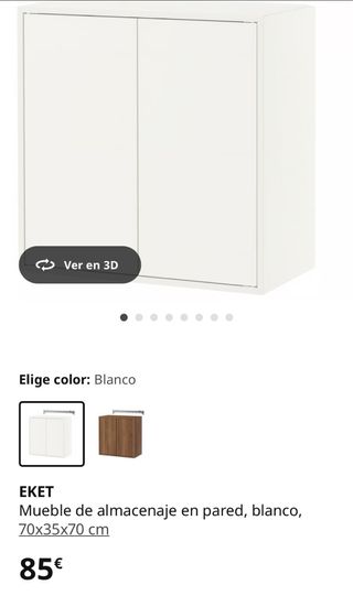 2 uni. - Mueble Almacenaje EKET Blanco 70x35x70 cm