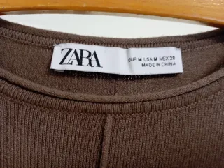 Vestido punto midi Zara Talla única