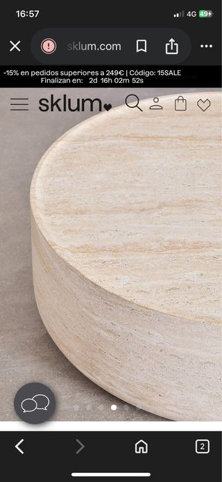 Mesa de centro Sklum piedra