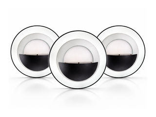 Lote 3 Apliques De Pared Tipo “Luna” Blanco/Negro