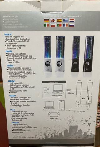 Altavoces Conceptronic Agua LED USB