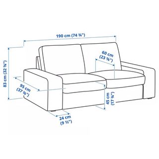 Sofá 2 plazas IKEA beige/gris