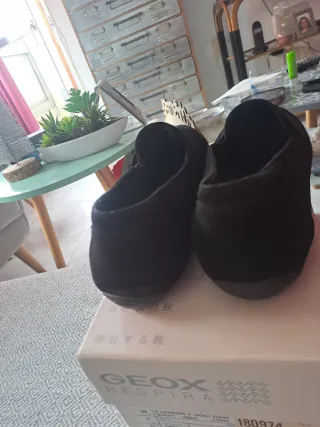 Zapatos Geox Ante Negros Cómodos Talla 39