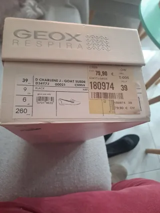 Zapatos Geox Ante Negros Cómodos Talla 39