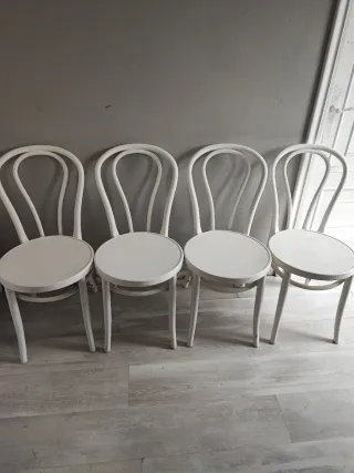 4 Sillas Ikea Madera Blancas