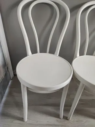 4 Sillas Ikea Madera Blancas