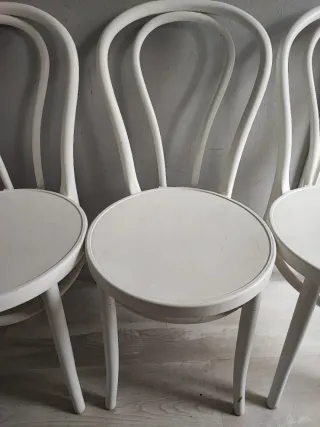 4 Sillas Ikea Madera Blancas