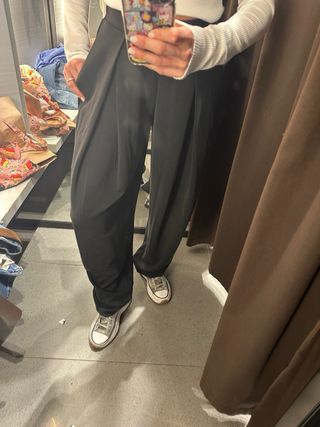 Pantalón ancho Oysho negro