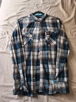 Camisa Superdry cuadros azul multicolor