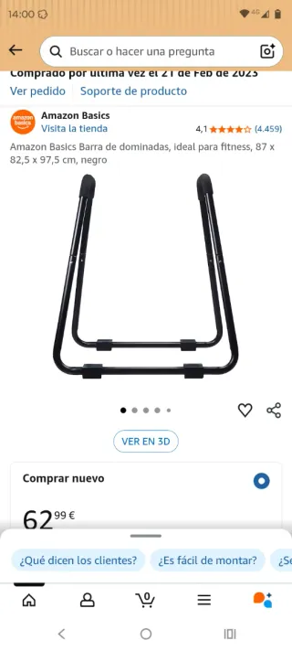 Barras paralelas Amazon basics