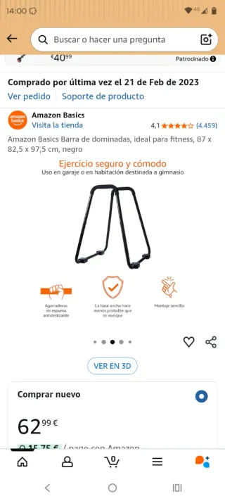 Barras paralelas Amazon basics