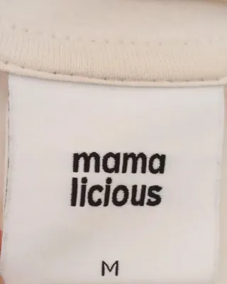 Camiseta premamá beige y blanca