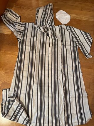 Chilaba y gorro árabe rayas