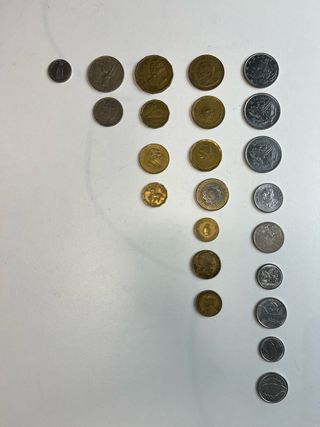 Lote Monedas de varios países de Sudamérica.