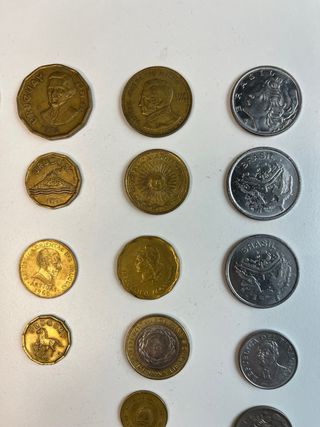 Lote Monedas de varios países de Sudamérica.