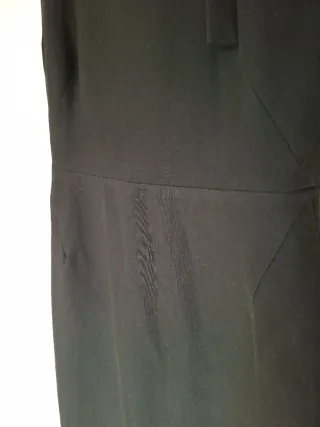 Vestido negro ZARA cuello lazo