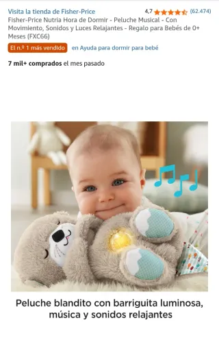 Nutria de peluche para bebé