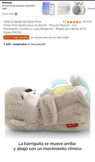 Nutria de peluche para bebé