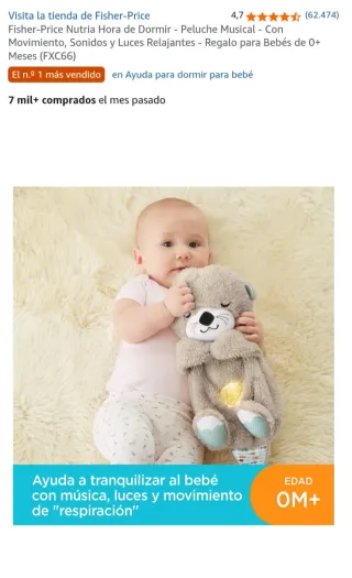 Nutria de peluche para bebé