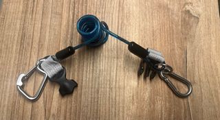 Mosquetón con extensor de liberación rápida buceo