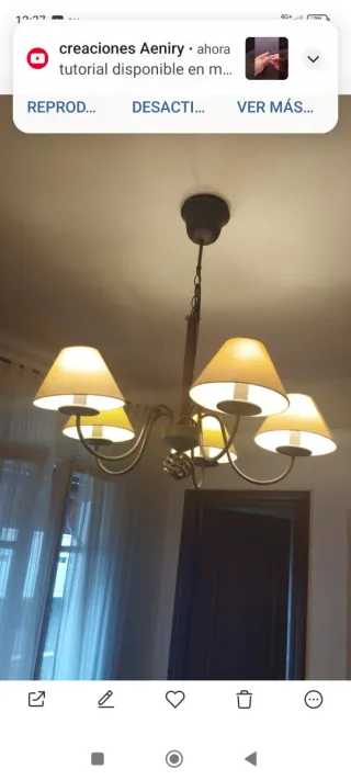 Lámpara techo tipo araña de forja. Estilo provezal