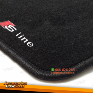 ALFOMBRILLAS A6 97-05 CON LOGO RIBETE NEGRO