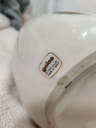 Jarrón Galos Porcelana Oro Blanco