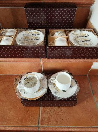 Set 2 Tazze Caffè Porcellana Bone China