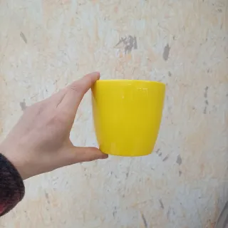 Set 9 Vasi Gialli Plastica