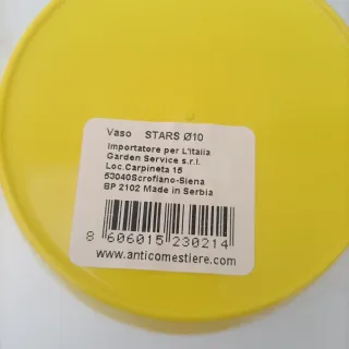 Set 9 Vasi Gialli Plastica