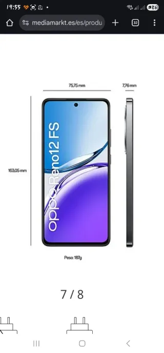 OPPO Reno12 FS grigio 512 GB 8 GB di RAM supporta 2T SD
