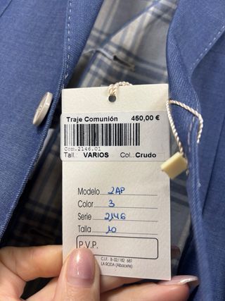 Traje Comunión 9-10-11-12-13