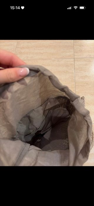 Bolso de esparto gris
