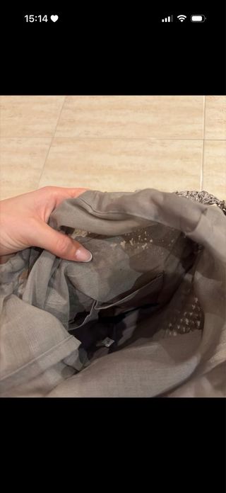 Bolso de esparto gris