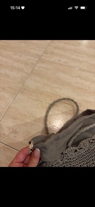 Bolso de esparto gris