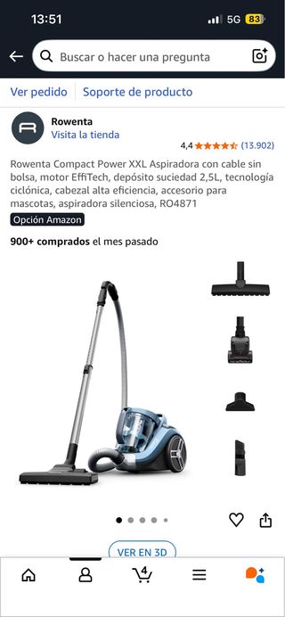 Aspiradora Rowenta Compact Power XXL