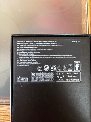 Caja Samsung Galaxy S22