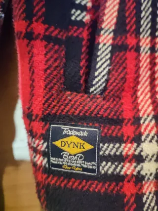 Abrigo de franela a cuadros unisex