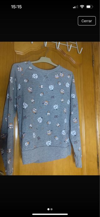 Sudadera gris con estampado de hámsters