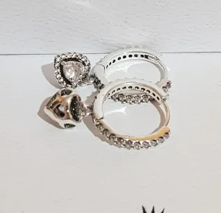 Pendientes Aro Corazón Circonitas