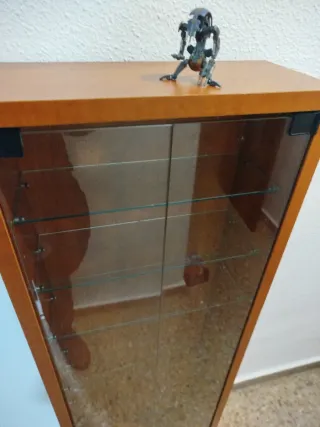 Vitrina expositora madera y cristal