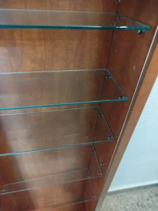 Vitrina expositora madera y cristal