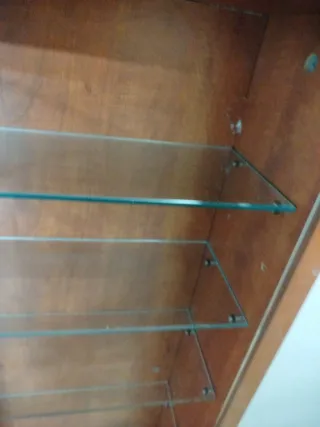 Vitrina expositora madera y cristal