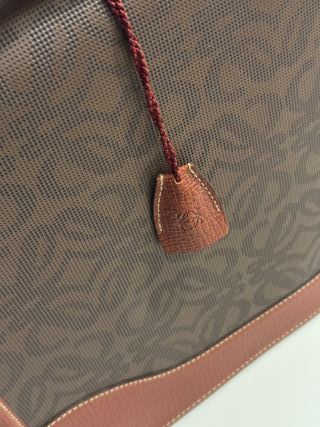 Portadocumentos Maletín Loewe Marrón y Dorado Piel