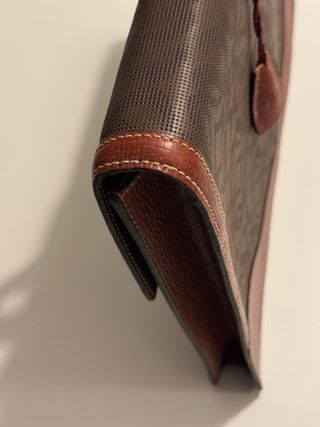 Portadocumentos Maletín Loewe Marrón y Dorado Piel